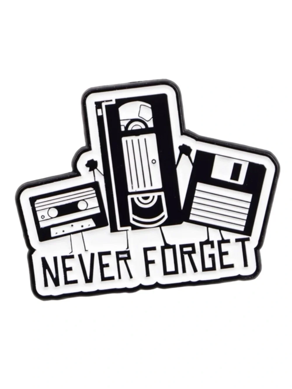 Enameled Pin never forget